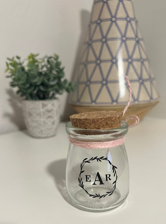 Monogramed Party Favor Jars